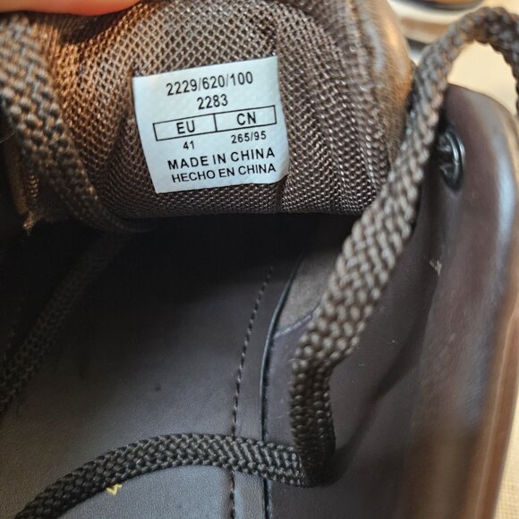 ZARA Men's Brown Leather Lace Up Trainers - Size 41 - Picture 5 of 7